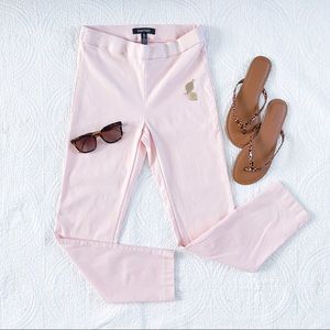 Ellen Tracy Pull On Pink Flat Front Pants Small